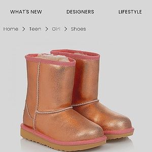 Ugg girls gold glitter boots sz 12
